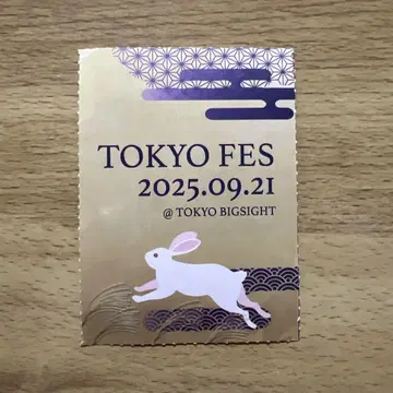 TOKYO FES 9/21 서치 티켓 서클 티켓 빨간색 부스
