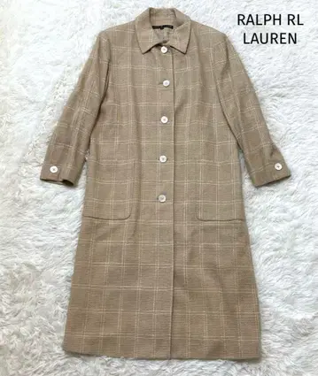 RALPH RL LAUREN 랄프 로렌 롱 코트 실크 80% 린넨 11%