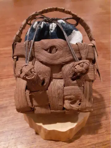 일본산 야마부도 마디 미니 바스켓 참 핸드메이드 액세서리 잡화 엠보