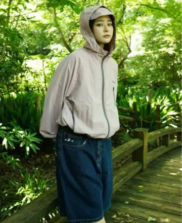 brokenbase 파이핑 나일론 후디