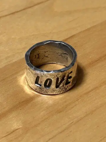LOVE PEACE 실버 반지