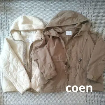coen 3way 발수 보아 이너 포함 마운틴 후드티 베이지 M