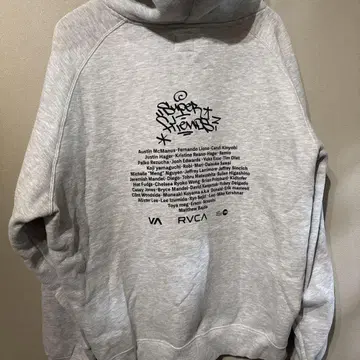 미사용 RVCA Super friends 콜라보 후드티 L