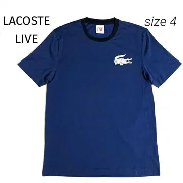 레어! LACOSTE LIVE 러버 로고 마크 T셔츠 사이즈 4