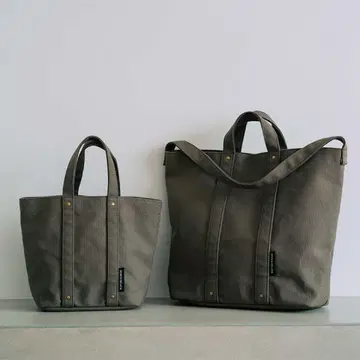 [ 완판 ] DEAN&DELUCA 코튼 토트백 카키 L 2025
