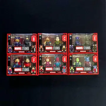 MARVEL BE@RBRICK 베어브릭 페어 박스상 6세트