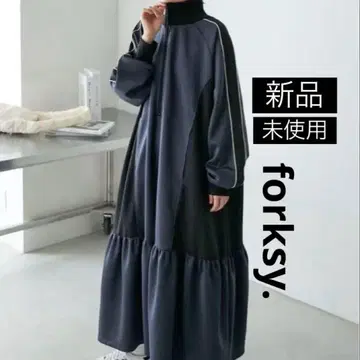 새상품 [ forksy. ] 하프 지퍼 트랙 저리 원피스 가을 원피스