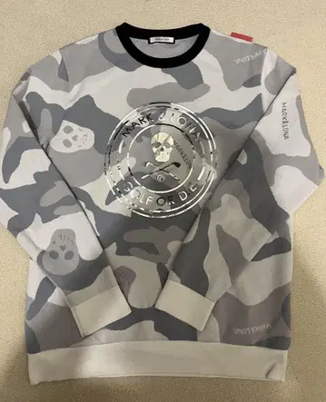 마크앤로나 얇은 소재 니트 카모 무늬 사이즈 48