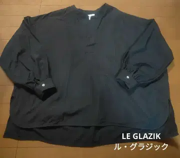 LE GLAZIK 루 그라지크 네이비 V넥 긴팔 셔츠 S