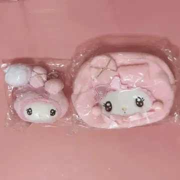 [ 미사용 새상품 ] 마이멜로디 파우치 페이스 마스코트 2세트