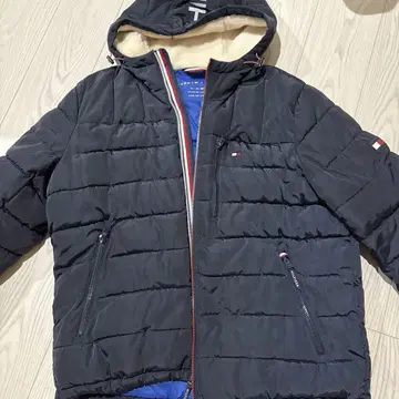 TOMMY HILFIGER 남성용 충전솜 다운 자켓 XL 네이비