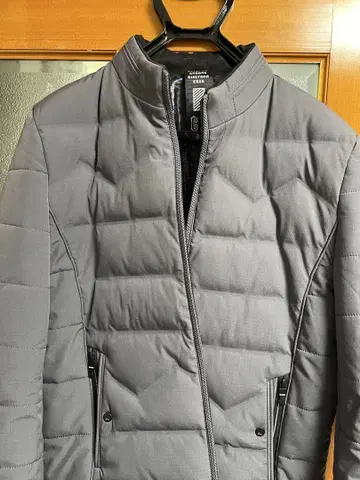 그레이 퀼팅 다운 자켓