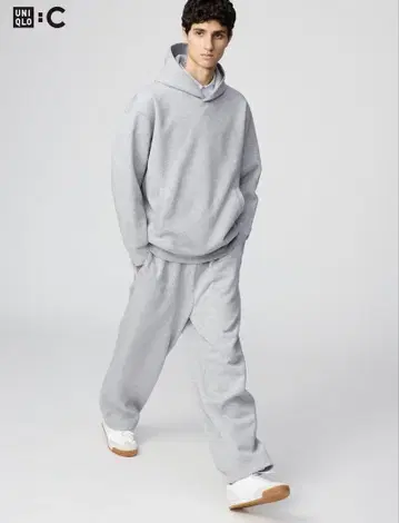 UNIQLO C 맨투맨 와이드 팬츠/긴 길이