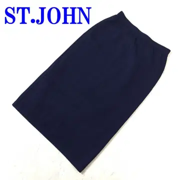 세인트 존스 롱 기장 스커트 네이비 컬러 울 레이온 40 C4221