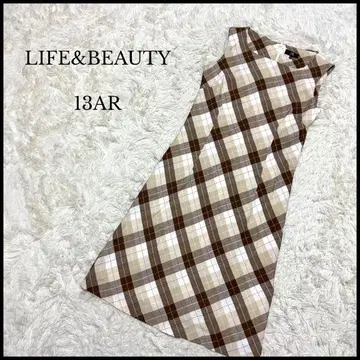 [ L&B LIFE&BEAUTY ] 체크 무늬 슬리브리스 원피스 13AR