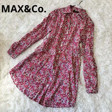 MAX&Co. 맥스앤코 꽃무늬 셔츠 원피스 사이드 리본