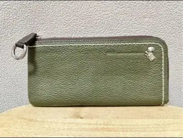 페레보르사 장지갑 지갑 카키 그린 가죽 PELLE BORSA