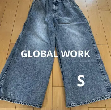 GLOBAL WORK 글로벌 워크 GOOD 데님 턱 와이드 팬츠