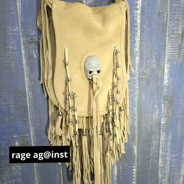 rage ag@inst 레이지 어게인스트 프린지 가죽 백