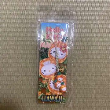 지역 한정 키티 HAWAII 한정판 하와이 파인애플 키티 꼬리 스트랩