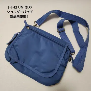 새상품! 레트로 UNIQLO 스카이블루 나일론 숄더백