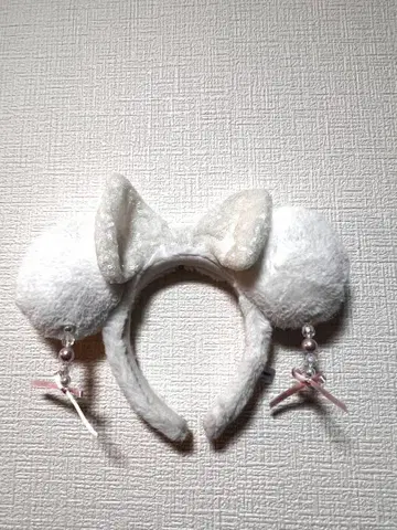 미니 마우스풍 머리띠 화이트 디즈니 미니 화이트