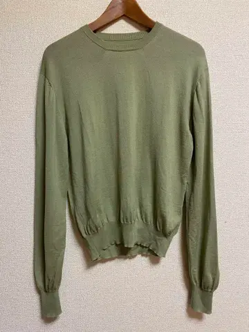 JIL SANDER 질 샌더 울 니트 심플 시어 숏 기장