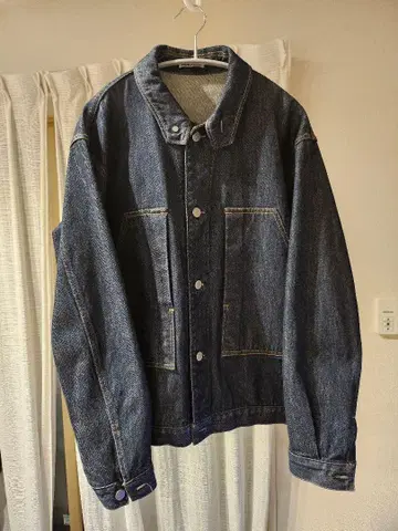 AURALEE WASHED HARD TWIST DENIMBLOUZON