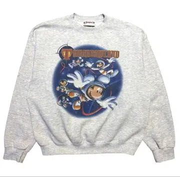 레어 USA제 90s Disney 투모로우랜드 빈티지 맨투맨