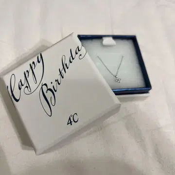 4C 꽃 실버 목걸이