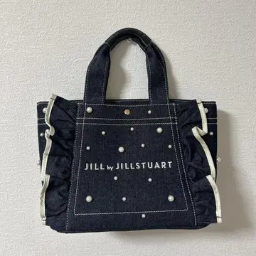 JILL BY JILLSTUART 펄 프릴 토트백 인디고 블루