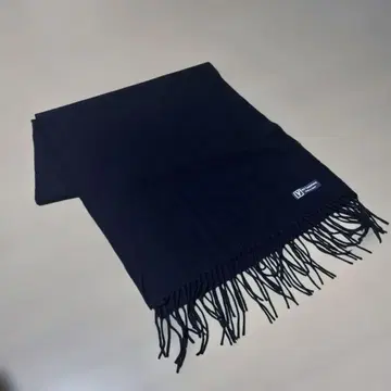 타임세일 캐시미어 100% 다크 네이비 머플러 Made in Japan