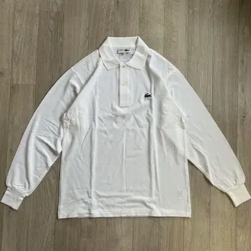 LACOSTE 라코스테 긴팔 피케 셔츠 화이트 악어 로고 남성용 3