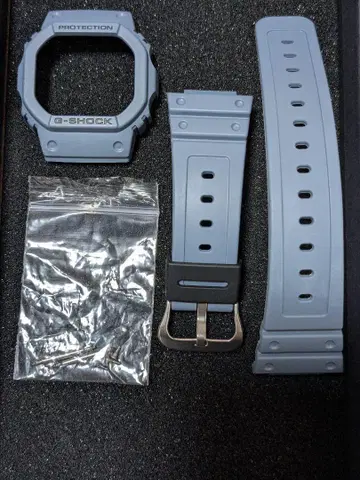 [정품 새상품] G-SHOCK 정품 베젤, 벨트 세트 그레이