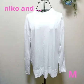 niko and - 화이트 긴팔 루즈핏 소매 지퍼 a0536