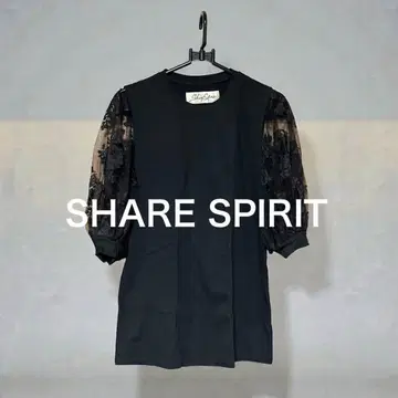 SHARE SPIRIT / 레이스 슬리브 T셔츠