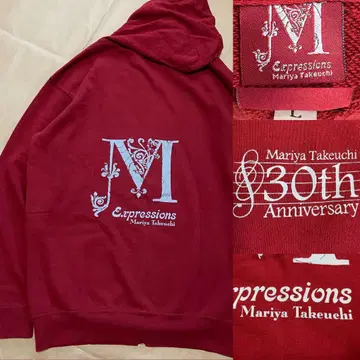 다케우치 마리야 30주년 한정판 Expressions 후드티 맨투맨 굿즈