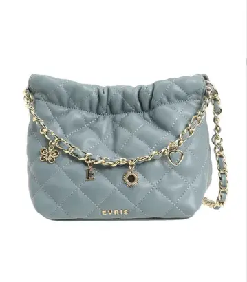 미사용 새상품 EVRIS 에브리리스 퀼팅 모티브 체인 BAG
