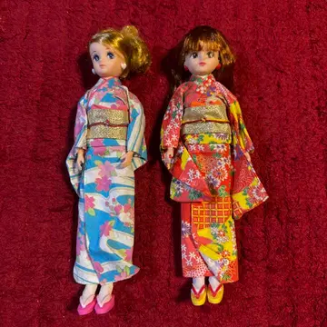 리카짱 인형 2체 세트 기모노