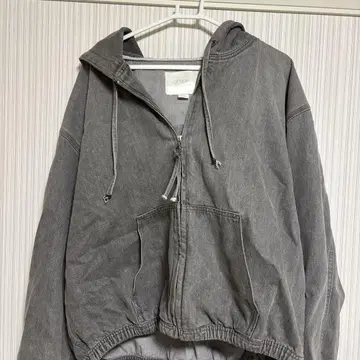 ZARA 데님 지퍼 후드티