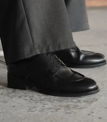 shiun COW LEATHER U-TIP DERBY BLACK 41
