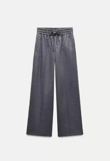 ZARA 소프트 와이드 레그 맨투맨 팬츠 L 사이즈