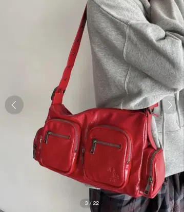 JEANASIS 4 포켓 원 숄더백 BAG 빨간색 새상품급 y2k