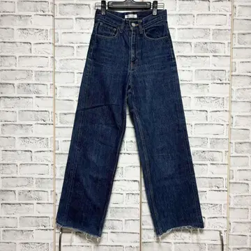 [새상품급] MOUSSY 마우지 23 와이드 데님 캐주얼 코디 프린지