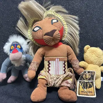 라이온킹 심바 라피키 봉제 인형 키링 세트