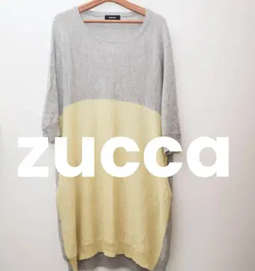 ZUCCa 절개 원피스 얇은 소재 롱 니트 알파카 혼방 루즈핏 디자인