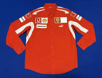 [ 페라리 / PUMA ] F1 팀 피트 크루 긴팔 셔츠 (US M)