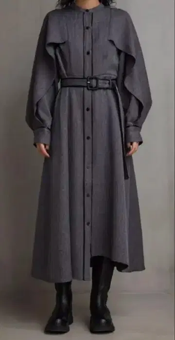 AZUL BY MOUSSY 케이프 슬리브 셔츠 원피스 S
