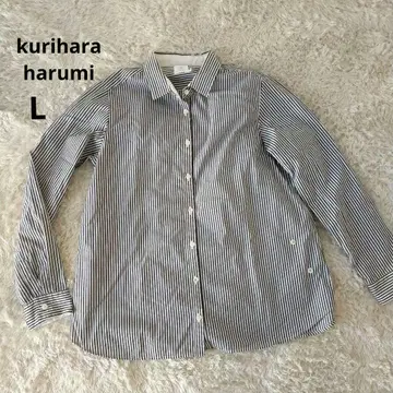 새상품급 kurihara harumi [ L ] 일본제 스트라이프 셔츠