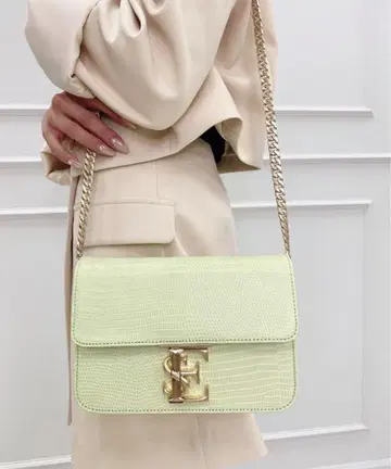 eimy 이스토아 라이트 그린 숄더백